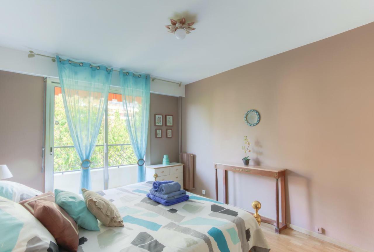 Confortable 3 Pieces Avec Superbe Vue Mer Apartman Nizza Kültér fotó