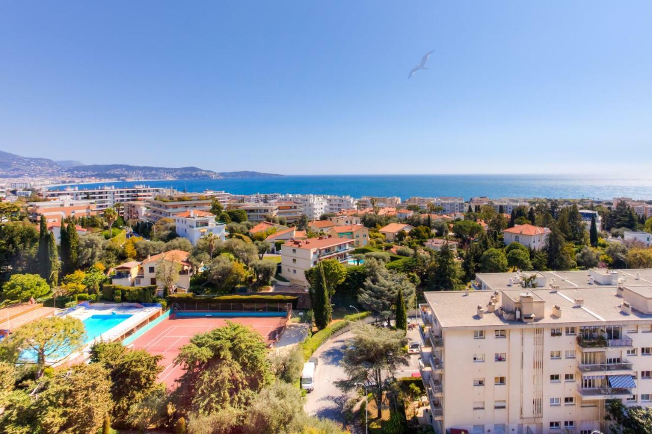 Confortable 3 Pieces Avec Superbe Vue Mer Apartman Nizza Kültér fotó