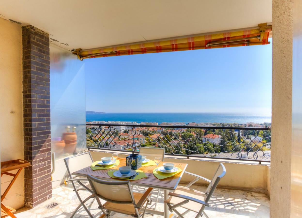 Confortable 3 Pieces Avec Superbe Vue Mer Apartman Nizza Kültér fotó