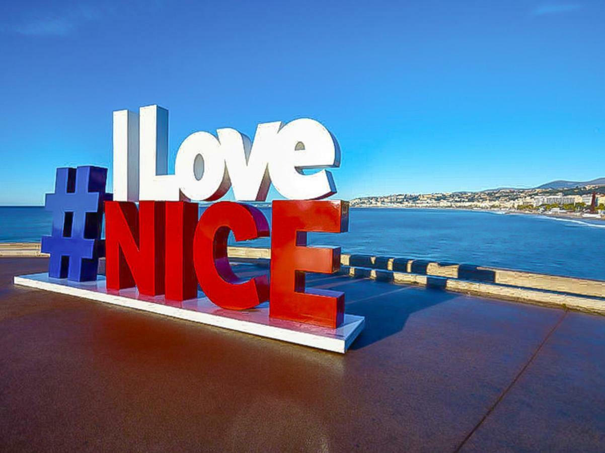 Confortable 3 Pieces Avec Superbe Vue Mer Apartman Nizza Kültér fotó